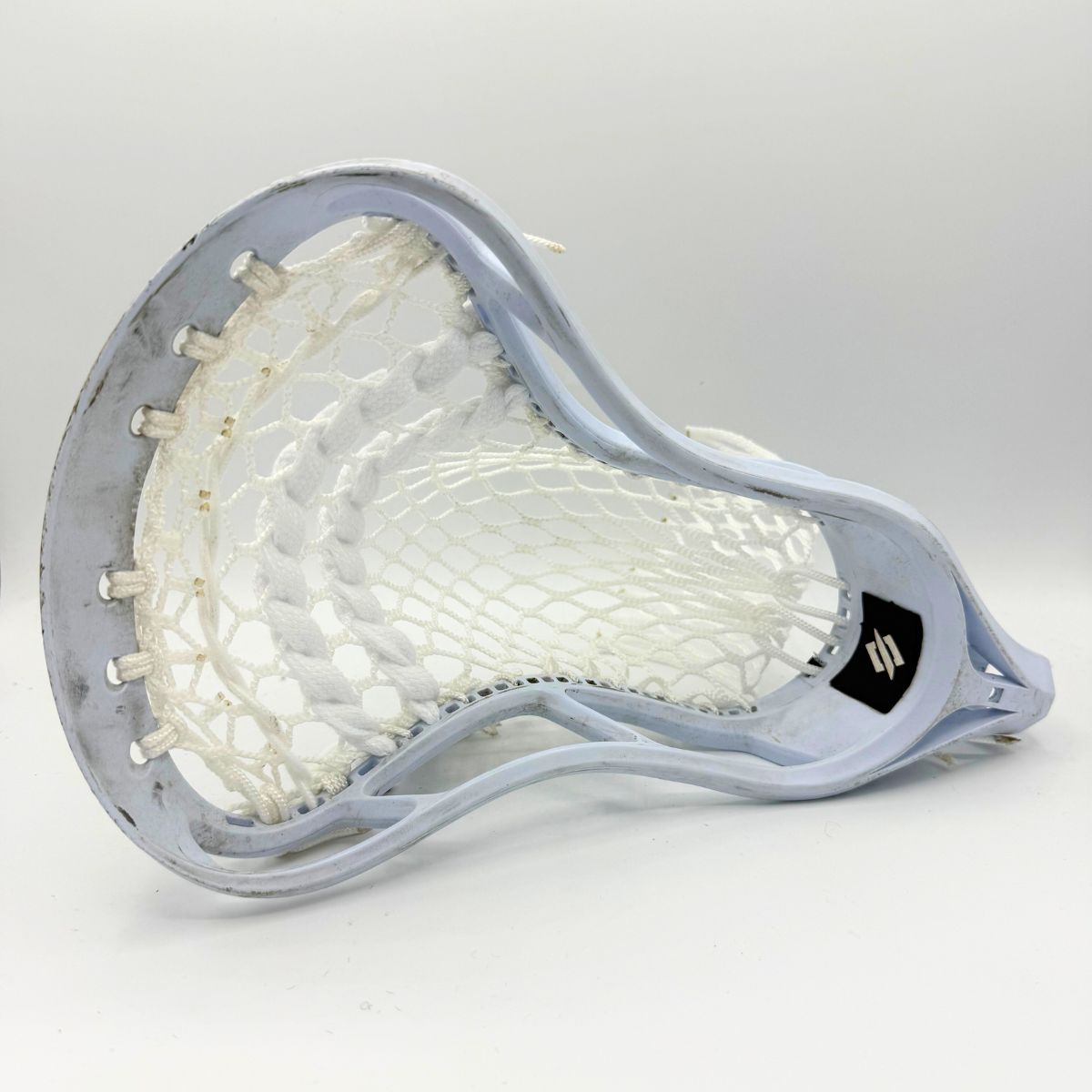 StringKing Legend Intermediate head with budget Stringers Shack G3 10D mesh mid-pocket for youth midfielders.