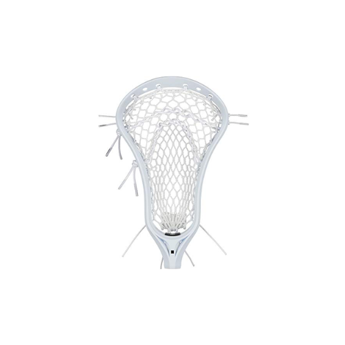 stringking women’s legend w lacrosse head strung with women's type 4 mesh (white/white)