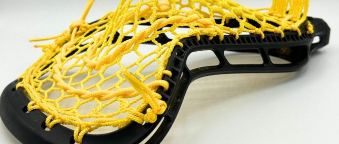 rear view of stringking mark 2a head showing pocket depth and mesh placement