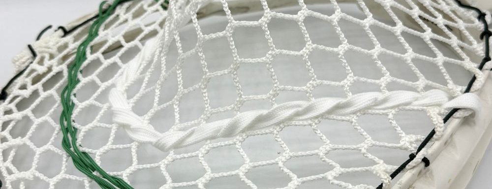 stx eclipse ii goalie head strung with hero 12d semi-soft mesh