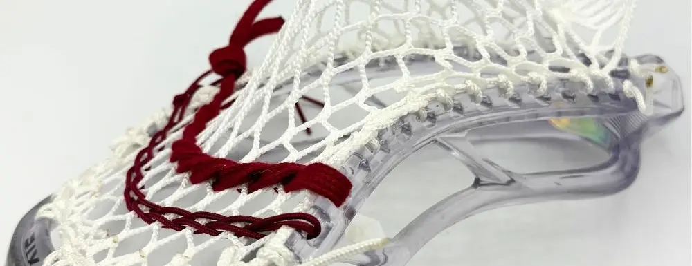 Lacrosse goalie head with white mesh