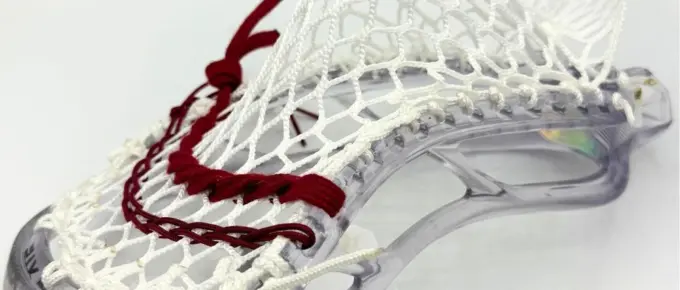 Lacrosse goalie head with white mesh