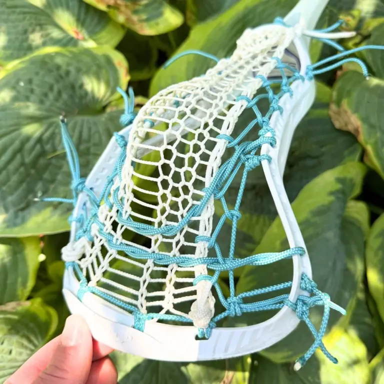 Lacrosse head with custom stringing