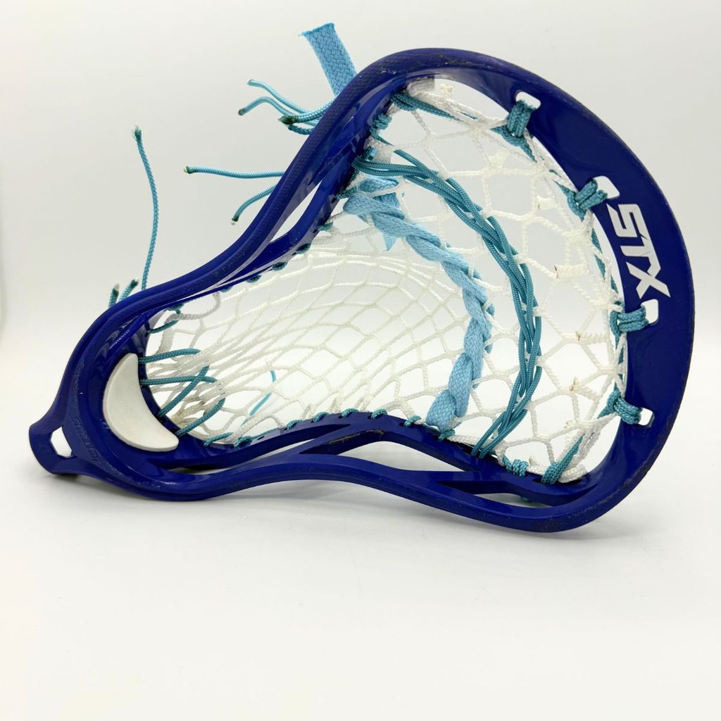 stx stallion 200 beginner lacrosse head strung with laxroom 8 diamond mesh in a mid pocket