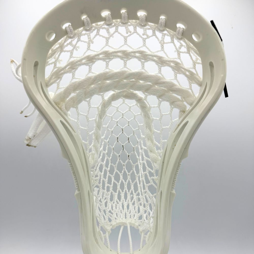 warrior revo pro lacrosse head with mid pocket and hero 3.0 semi-soft mesh