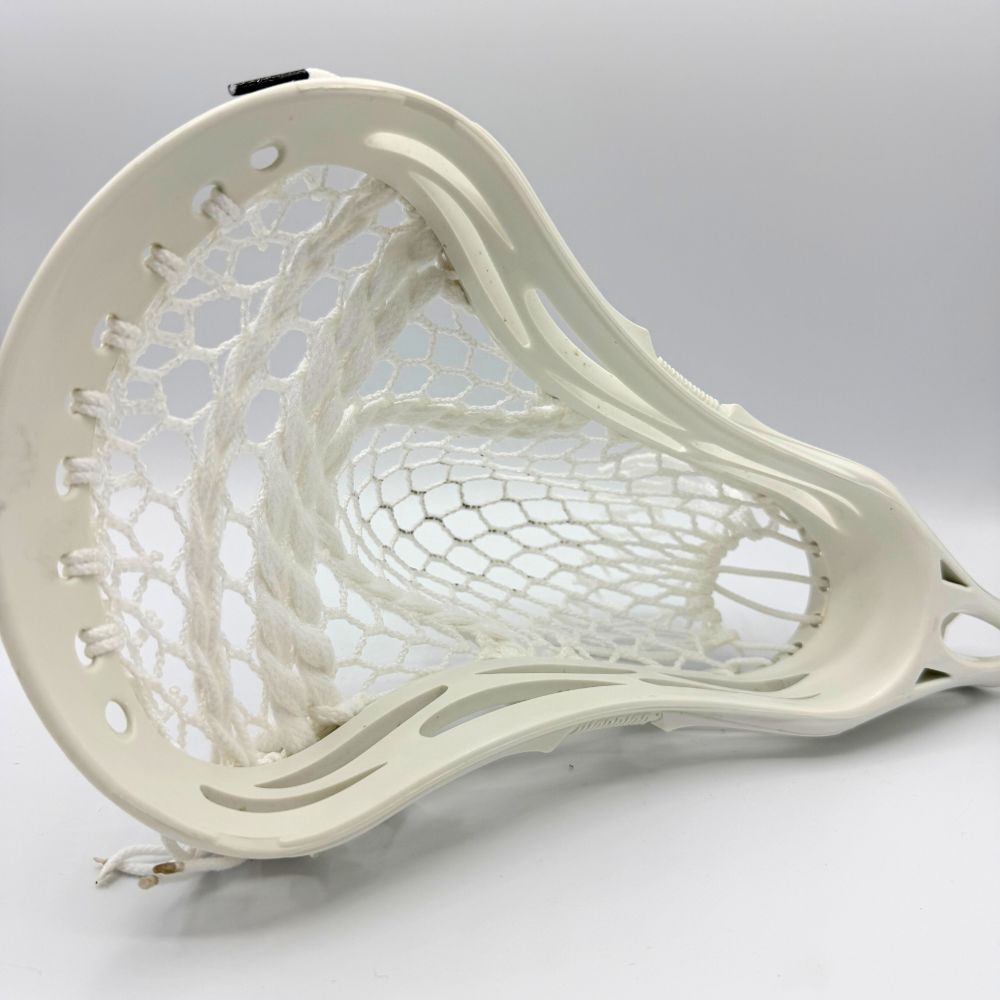 warrior revo pro lacrosse head with mid pocket and hero 3.0 semi-soft mesh
