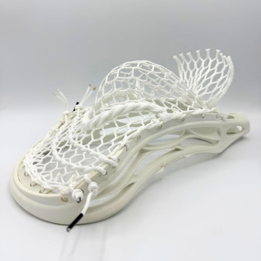 warrior revo pro lacrosse head with mid pocket and hero 3.0 semi-soft mesh