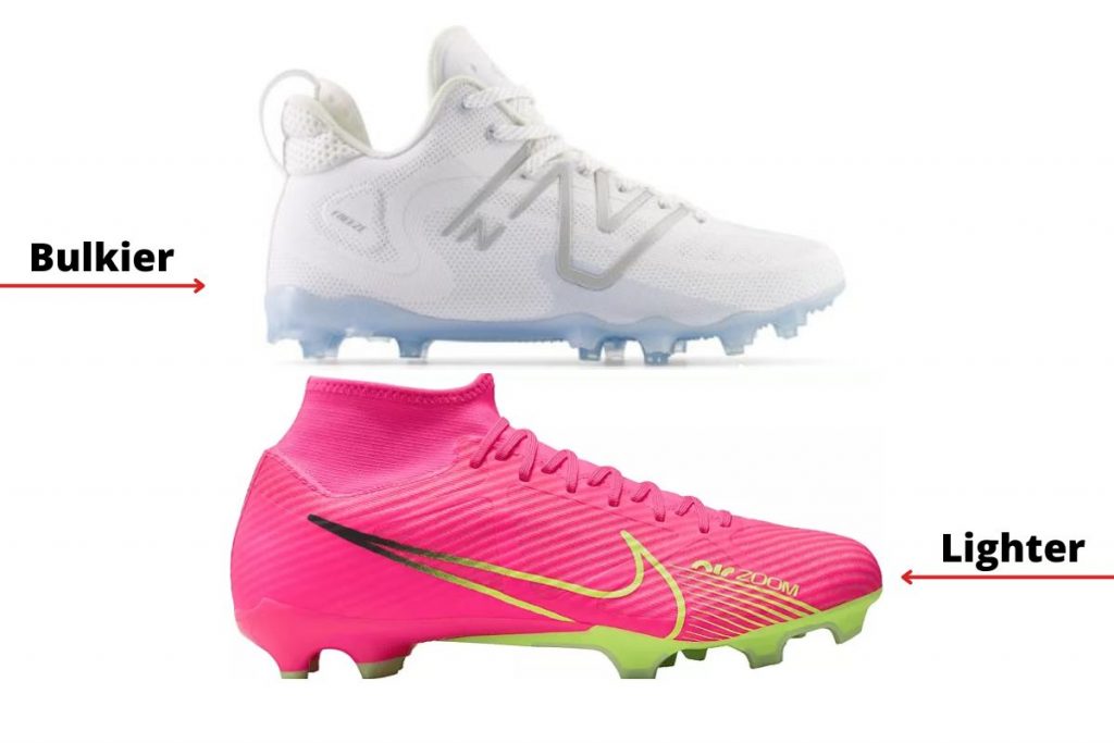 Football cleat vs soccer hot sale cleat