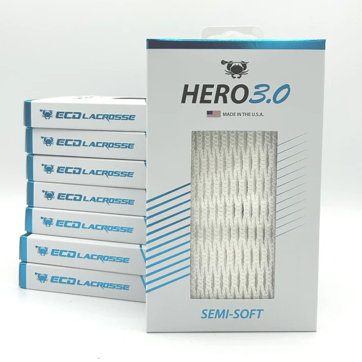ECD Hero 3.0 Semi-Soft Lacrosse Stringing Kit (White)