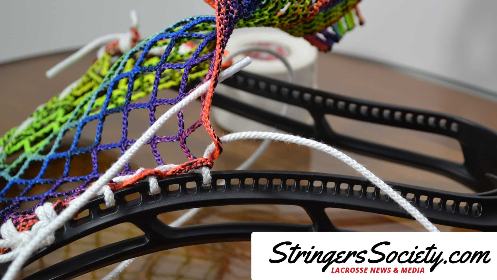 How to String a Women's Lacrosse Head womens lacrosse stick sidewall step 10