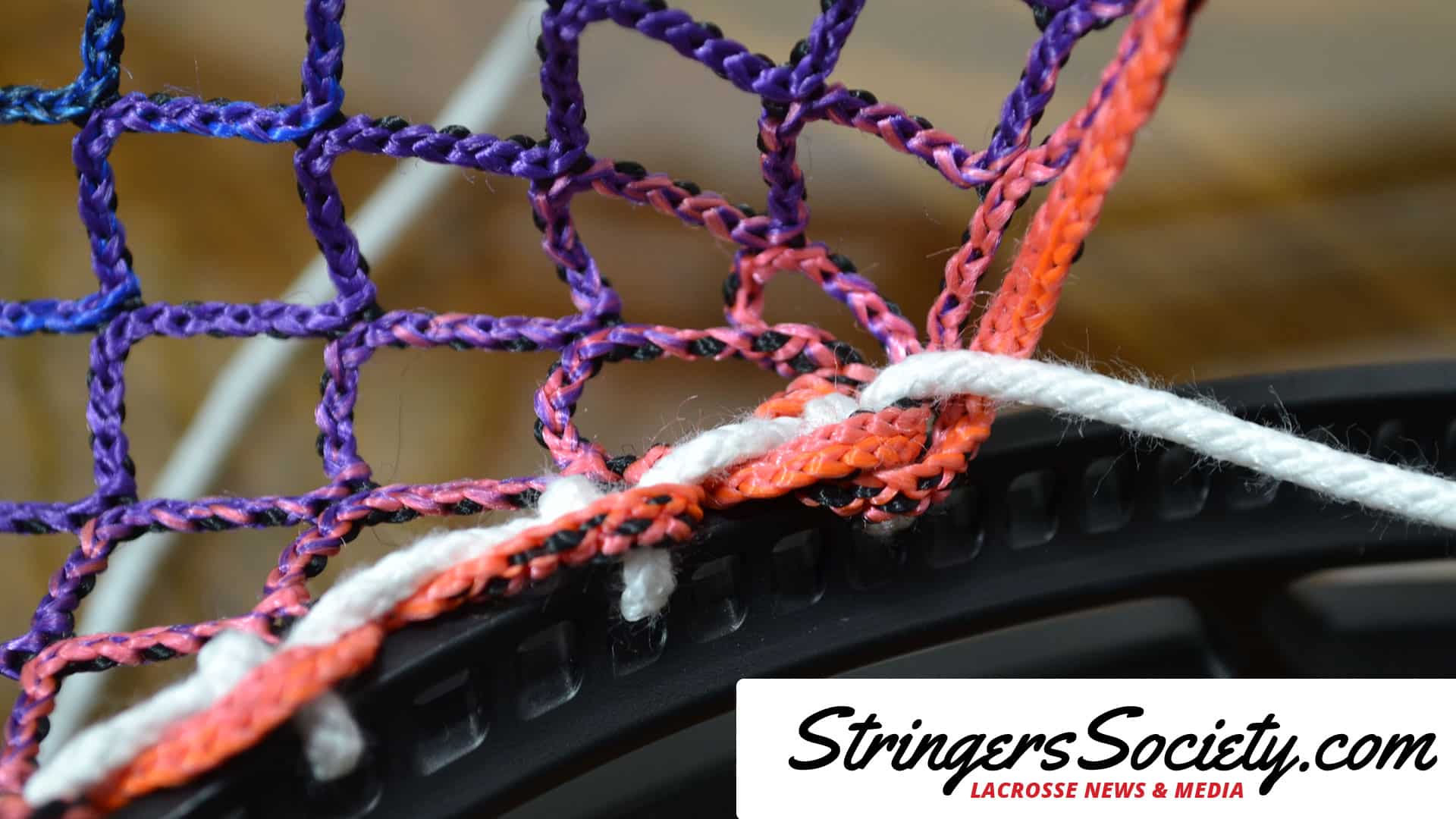 How to String a Women's Lacrosse Head womens lacrosse stick sidewall step 14