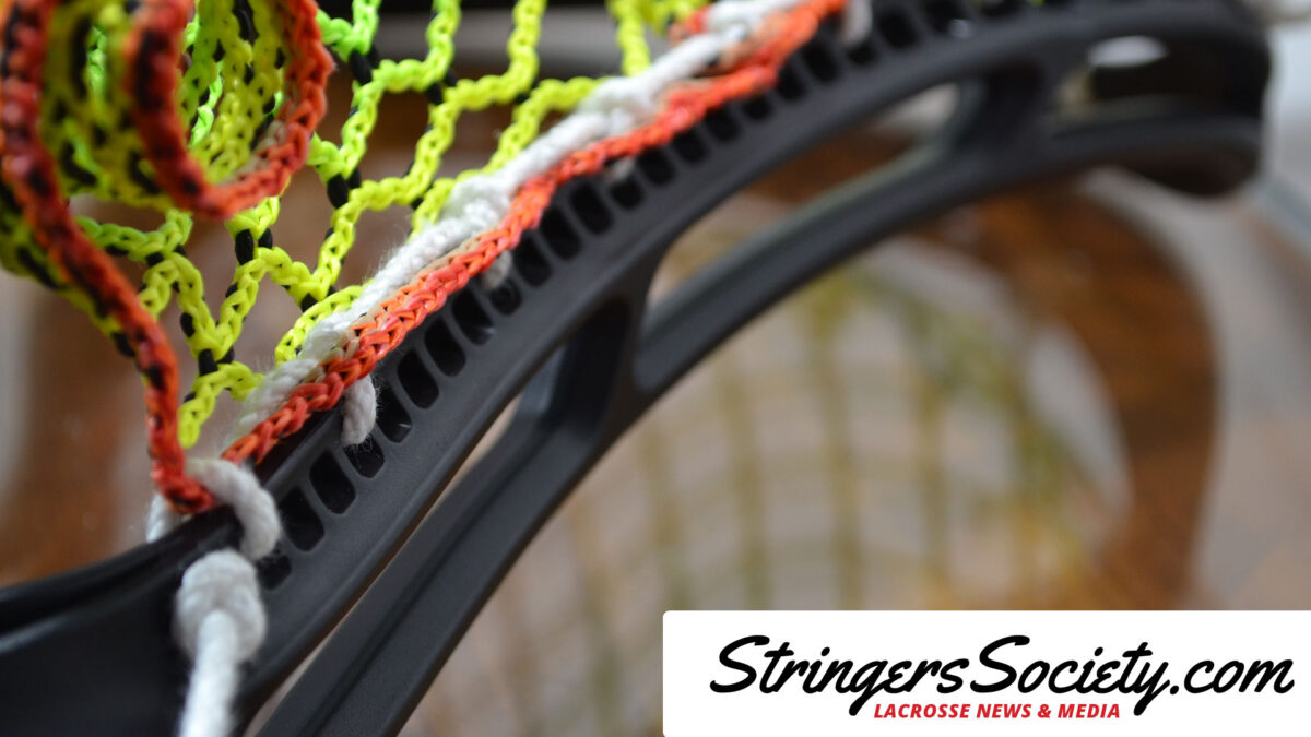 How to String a Women's Lacrosse Head womens lacrosse stick sidewall step 16