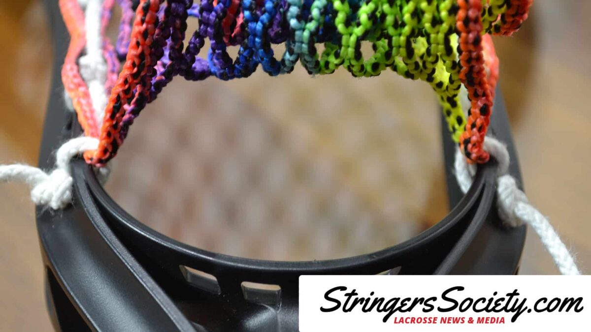 How to String a Women's Lacrosse Head womens lacrosse stick sidewall step 17