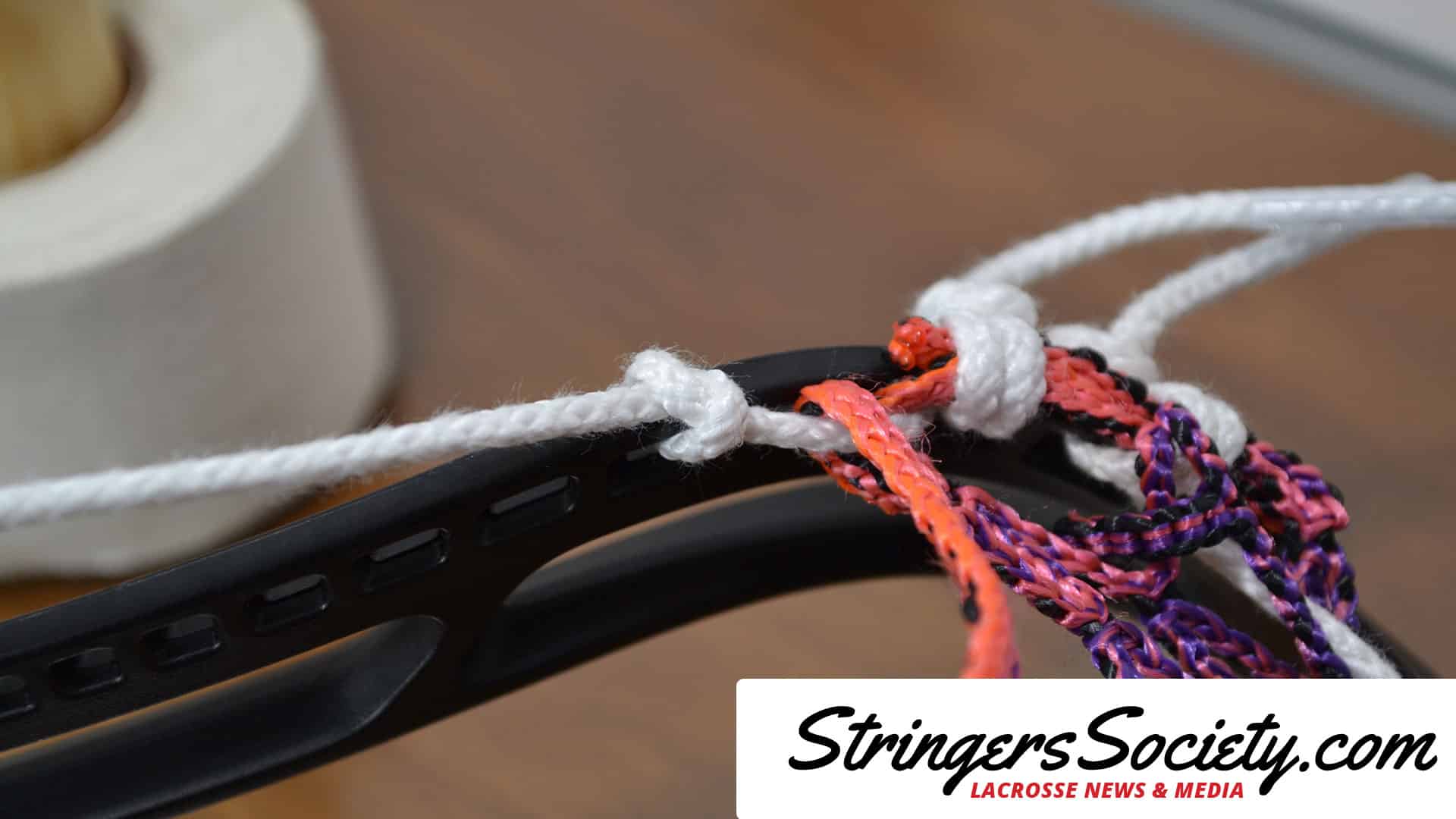 How to String a Women's Lacrosse Head womens lacrosse stick sidewall step 3