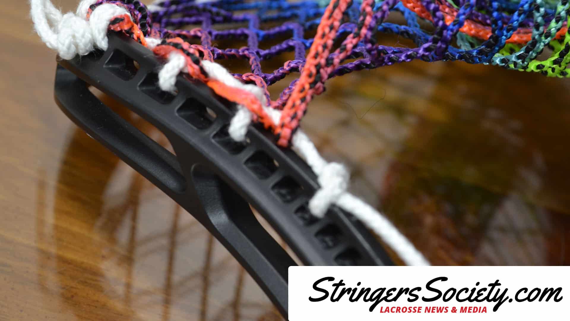 How to String a Women's Lacrosse Head womens lacrosse stick sidewall step 6