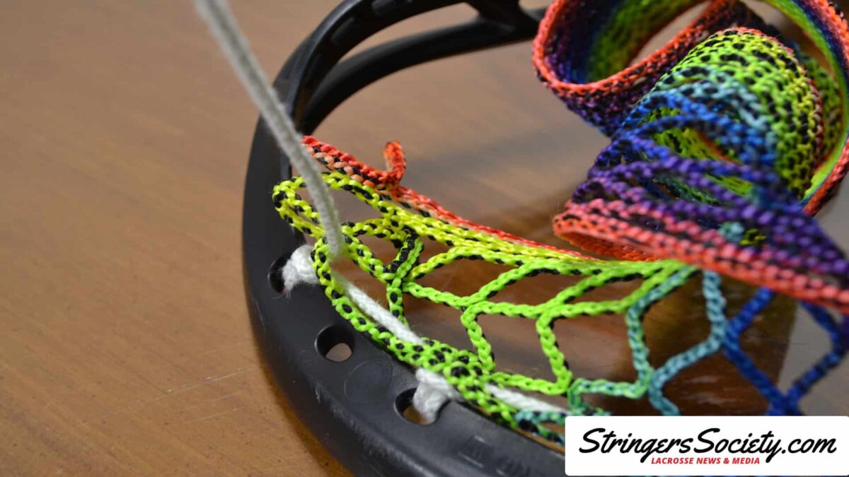 How to String a Women's Lacrosse Head womens lacrosse topstring step 13