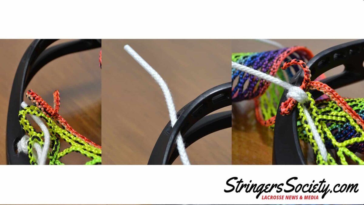 How to String a Women's Lacrosse Head womens lacrosse topstring step 14